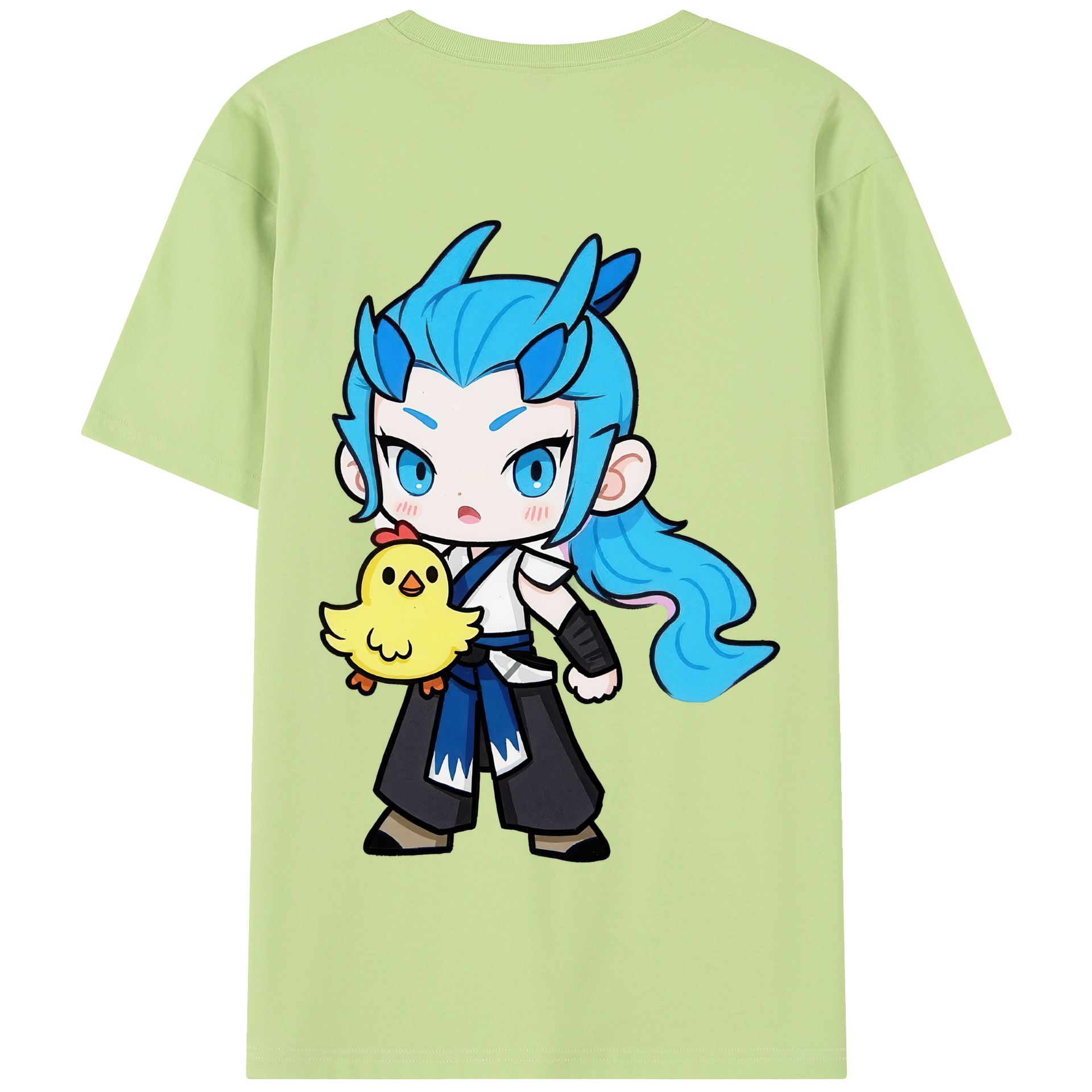 （画像用） Ne Zha 2 ナタ 魔童の大暴れ 綿100％半袖Tシャツ（背面プリント）